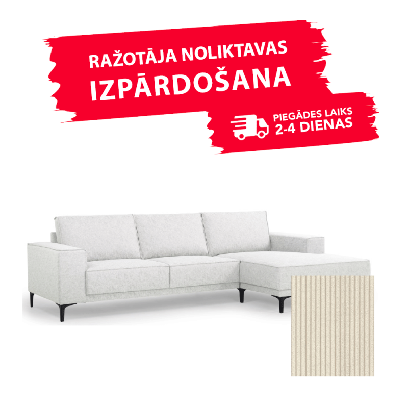 Sofa COPENHAGEN (Kampinė Šezlongas)(Gamintojo Sandėlys)